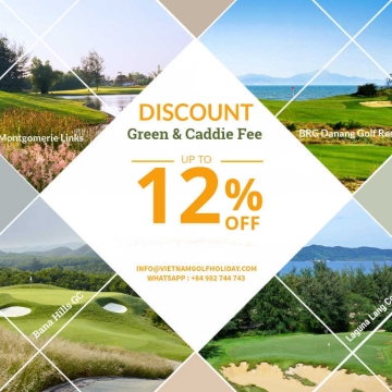 Discount from 12% on Green & Caddie Fee